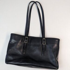 Classic Shopper Vintage Legacy Coach Leather purse  Black Double Strap